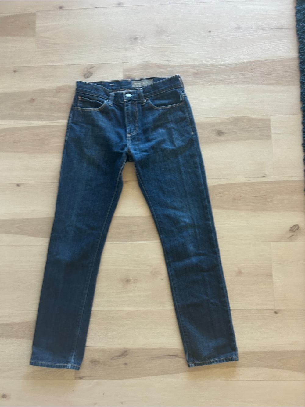 Slim Fit Dark Blue Skinny Jeans for Men